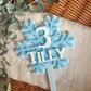 Snow flake cake topper