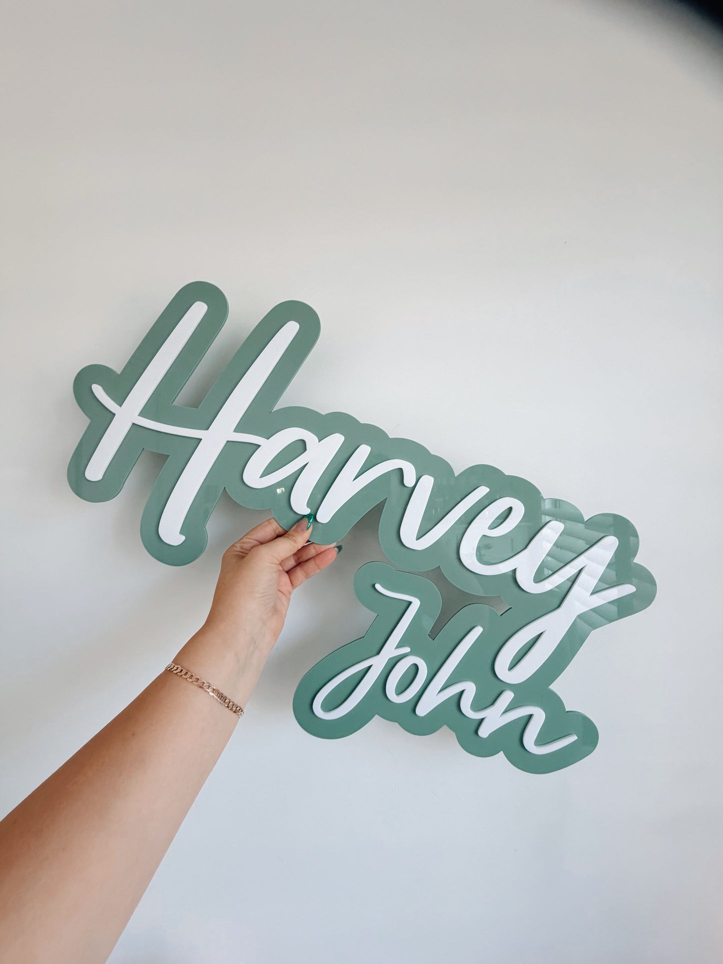 Acrylic bubble name plaque