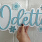 Flower bubble name sign