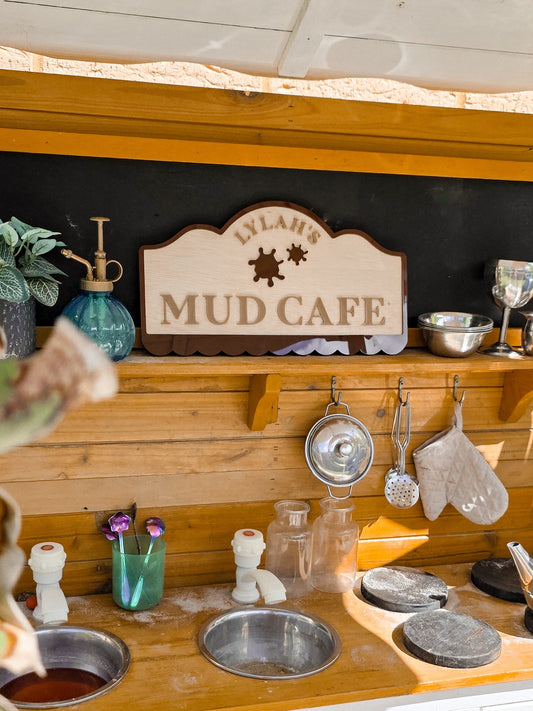 Mud Cafe Boutique Play Space Sign