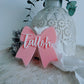 Personalised bow ornament