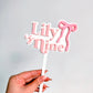 Pretty bow cake topper