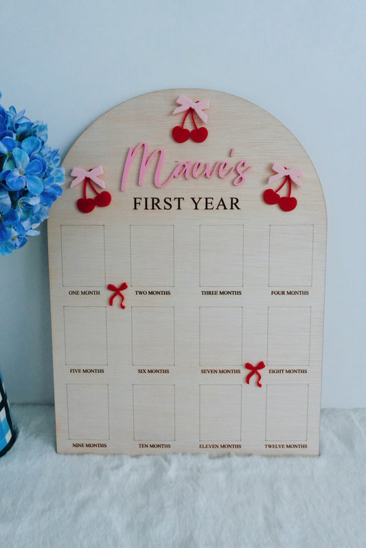 12 month photo board - Cherries