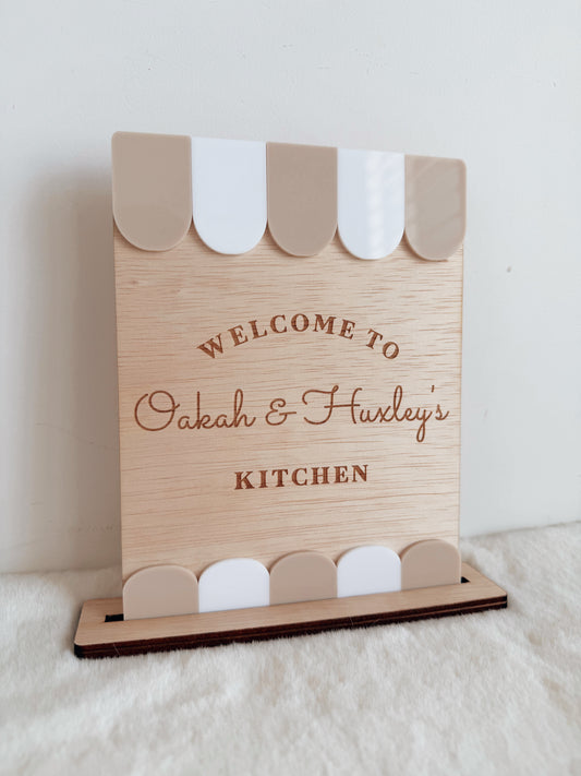 Kids kitchen sign