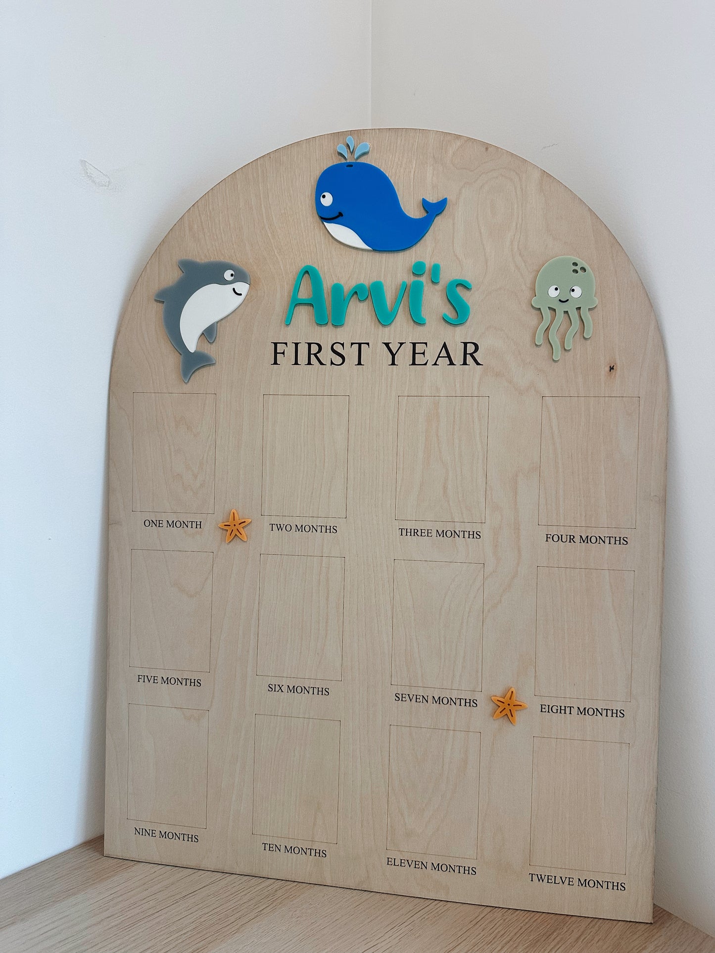 12 month photo board - under the sea