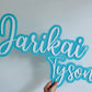 Acrylic bubble name plaque