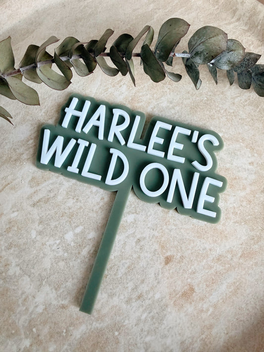 Wild one cake topper