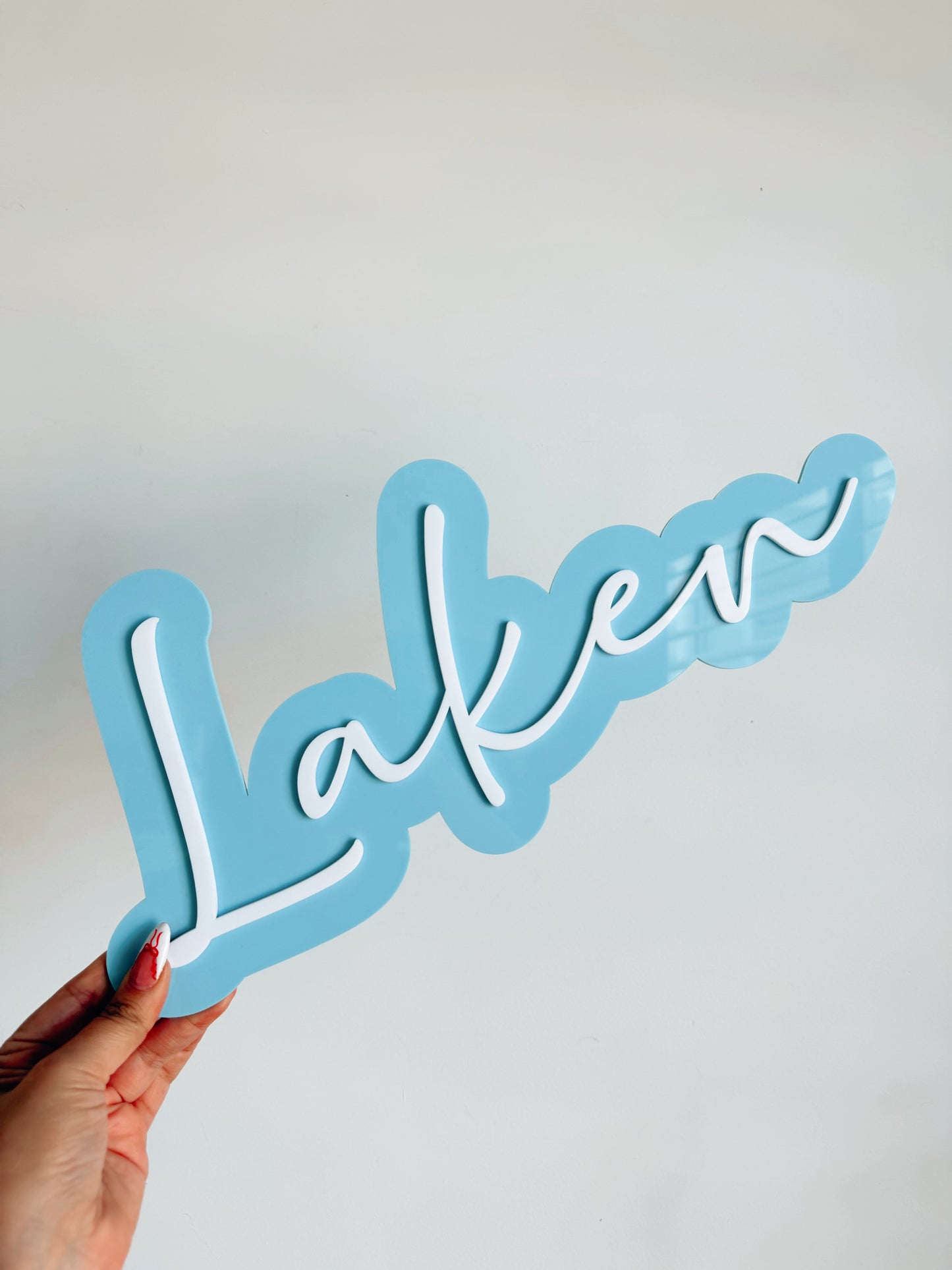 Acrylic bubble name plaque