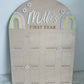 12 month photo board - rainbow