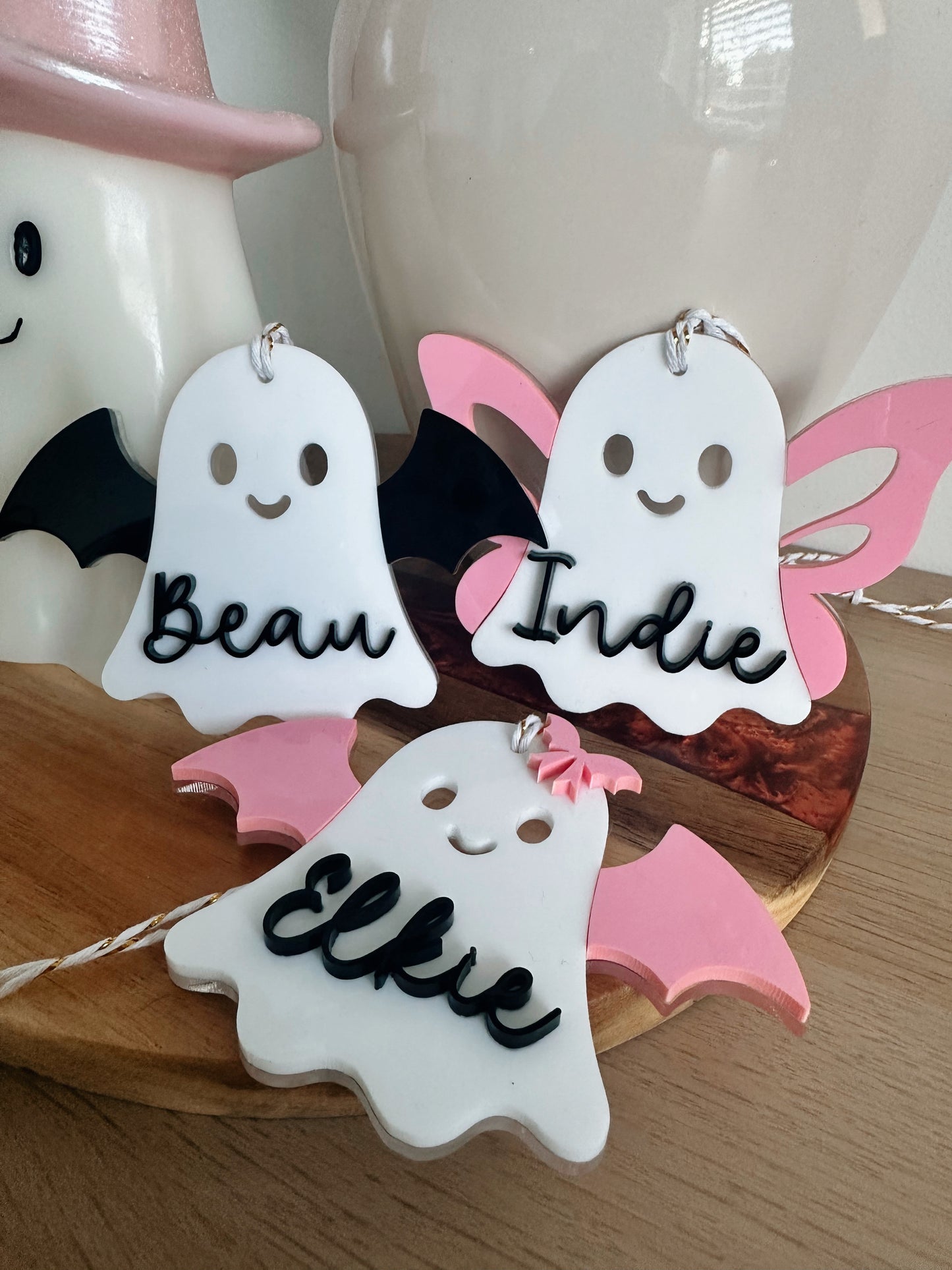 Dress up Ghost Boo Basket Tag