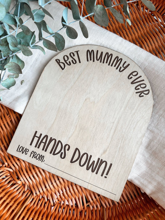 Mothers Day hands down plaque
