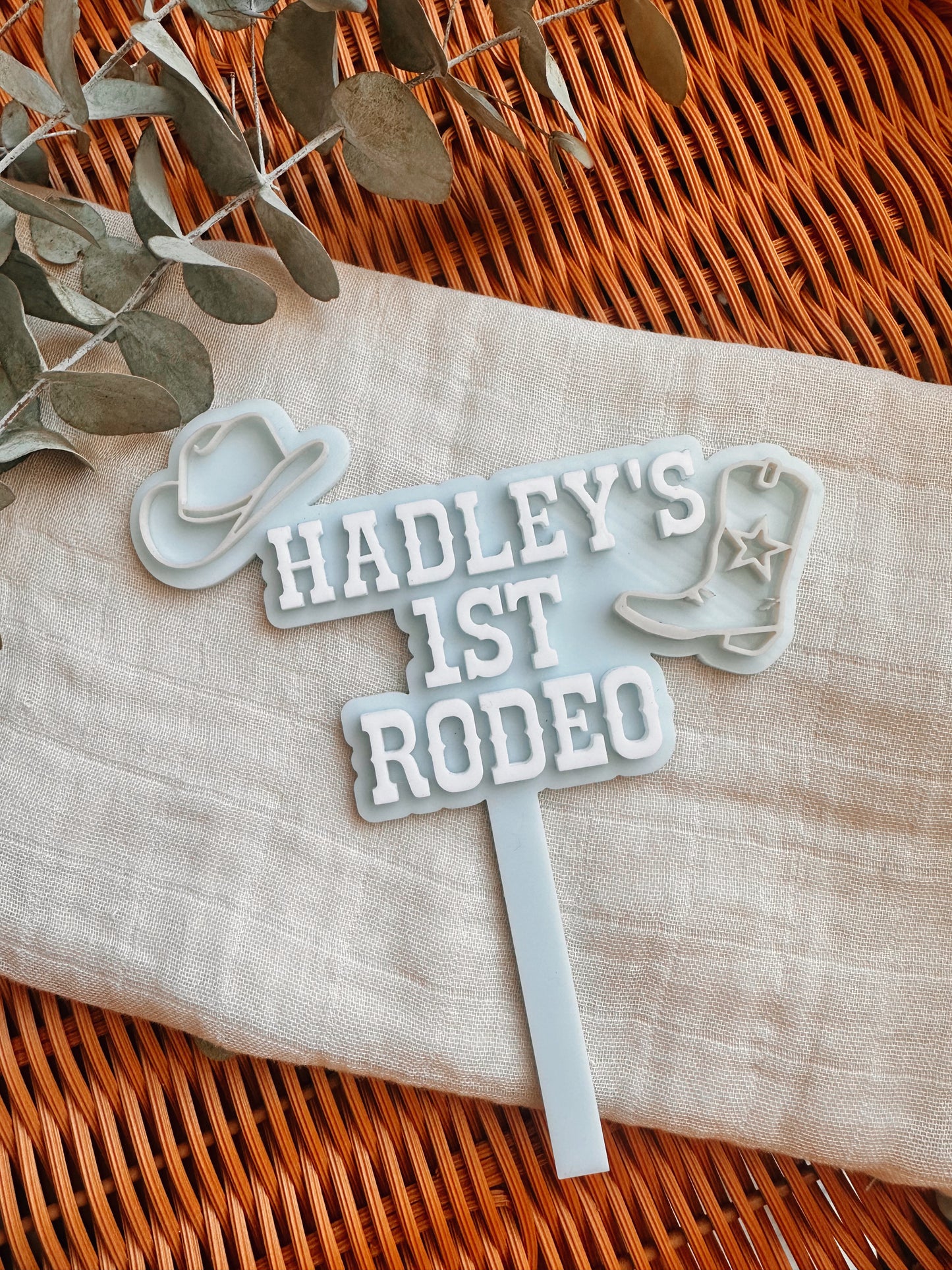 First rodeo cake topper