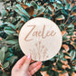 Wildflower engraved name plaques