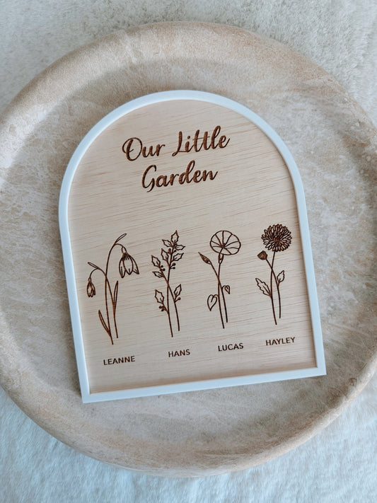 Our Little Garden Plaque