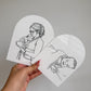 Line art portraits