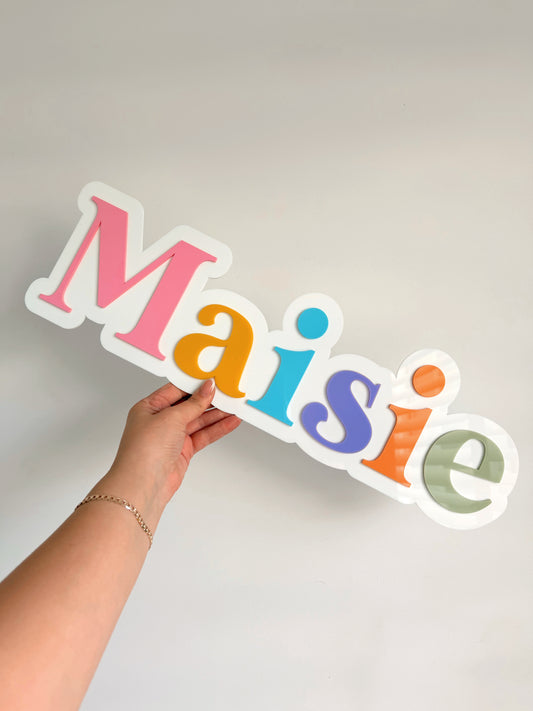 Acrylic bubble name plaque