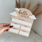 Birth announcement plaque - clouds