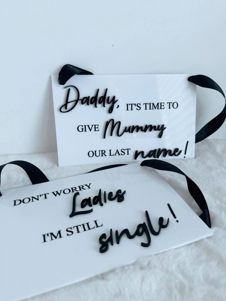 Children’s Wedding Aisle Sign