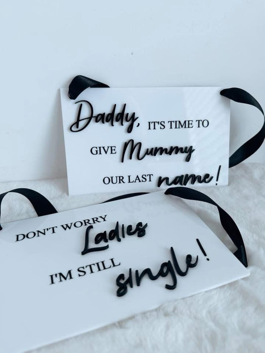 Children’s Wedding Aisle Sign