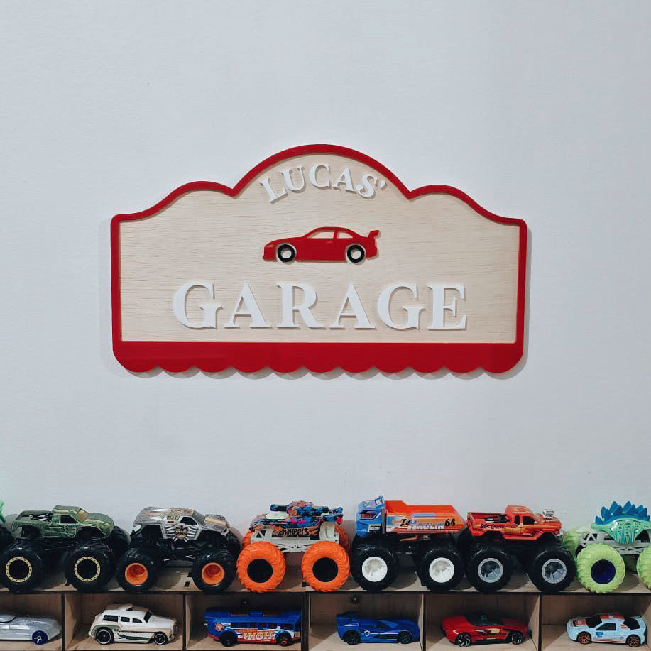 Garage Boutique Play Space Sign