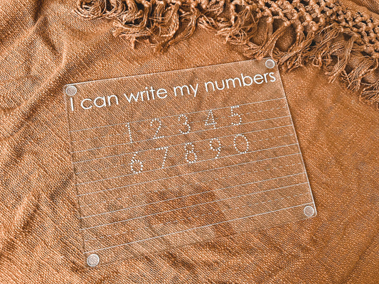 Number tracing board