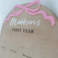 12 month photo board - bow