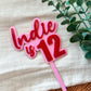 Personalised number cake topper