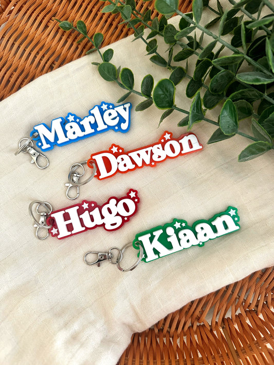 Star personalised bag tag - Boy