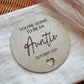 You're going to be an Auntie, pregnancy reveal plaque