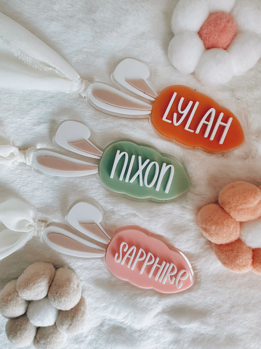 Easter personalised basket tag
