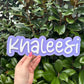 Acrylic bubble name plaque