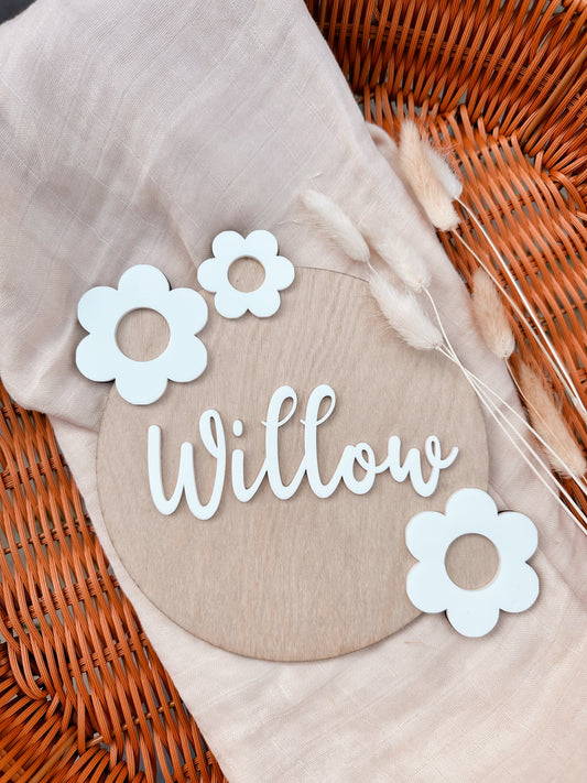 Flower name sign