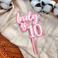 Personalised number cake topper